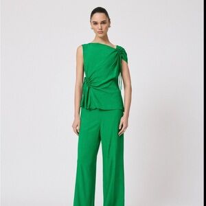 Pearl by Lela Rose pants and ruched top.